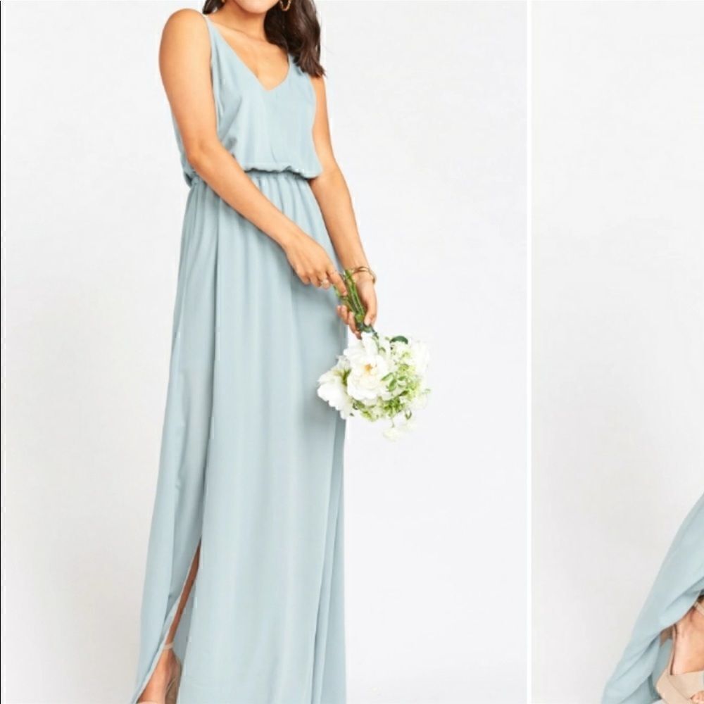 NEW Show Me Your Mumu Kendall Maxi
Bridesmaid Chiffon Dress Steel Blue - Picture 5 of 15